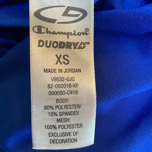 Champion DuoDry long sleeve quarter zip top, size XS, like new, blue - Picture 6 of 6